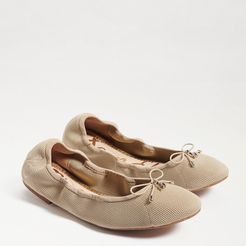 Felicia Ballet Flat Sand Stretch Knit