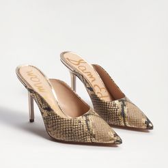 Addilyn Stiletto Mule Natural Sand Snake