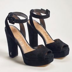 Kath Platform Sandal Black Suede