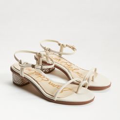 Isle Ankle Strap Block Heel Sandal Modern Ivory