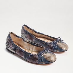 Felicia Ballet Flat Smokey Blue Snake