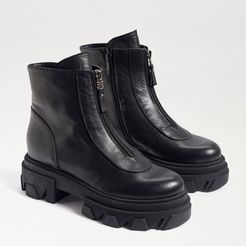 Dalis Chunky Sole Short Boot Black Leather
