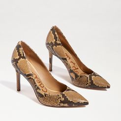 Hazel Pointed Toe Heel Dark Wheat Snake