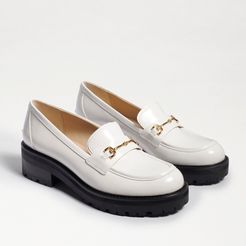 Tully Lug Sole Loafer Bright White Box Leather