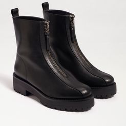 Jacquie Lug Sole Chelsea Boot Black Leather