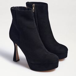 Axel Platform Bootie Black Suede