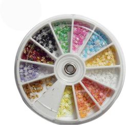 Nail Art Fabric FlowerWheel 12 Colors