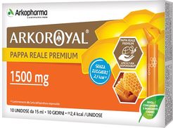 Arkoroyal Pappa Reale Integratore Senza Zucchero 1500 mg 10 Flaconcini