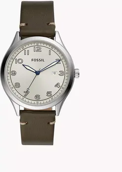 Wylie Three-Hand Gray Leather Watch jewelry