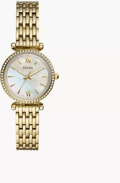 Carlie Mini Three-Hand Gold-Tone Stainless Steel Watch jewelry