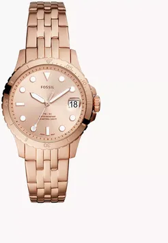 Fb-01 Three-Hand Date Rose Gold-Tone Stainless Steel Watch jewelry