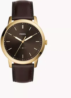 The Minimalist Three-Hand Brown Leather Watch