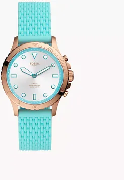Hybrid Smartwatch Fb-01 Turquoise Silicone jewelry
