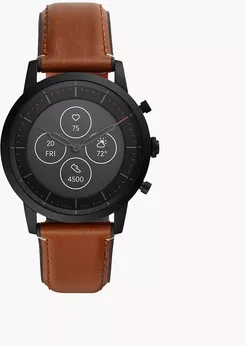 Hybrid Smartwatch Hr Collider Tan Leather jewelry