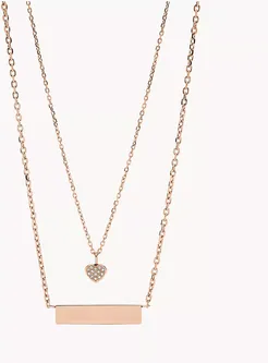 Rose Gold-Tone Stainless Steel Pendant Necklace  JOF00666791