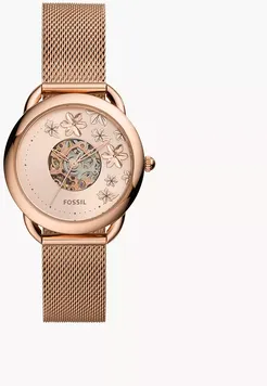 Tailor Automatic Rose Gold-Tone Stainless Steel Mesh Watch