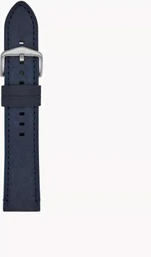 22Mm Navy Leather Strap