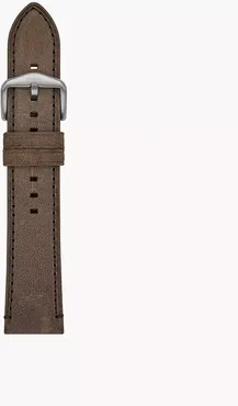 22Mm Gray Leather Strap