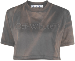 T-shirt laundry cropped con logo