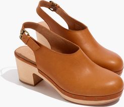The Marlo Slingback Clog in Leather