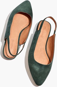 The Margot Slingback Flat in Suede