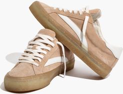 Sidewalk Low-Top Sneakers in Suede and Glitter