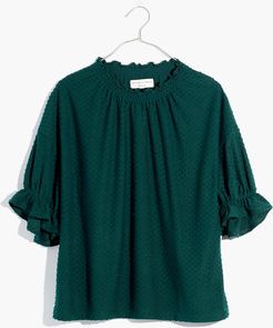 Texture &amp; Thread Clipdot Ruffle Top