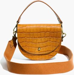 The Small Richmond Saddle Bag: Croc Embossed Leather Edition