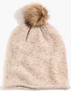 Faux-Fur Pom-Pom Beanie