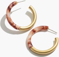 Small Half Acetate Hoop Earrings