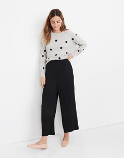 Drapey Jacquard Huston Pull-On Crop Pants