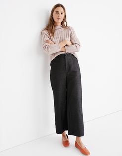 Huston Pull-On Crop Pants in Herringbone