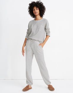 Waffle Knit Pajama Pants in Stripe