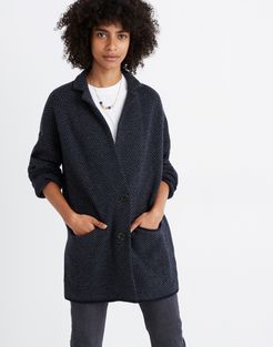 Herringbone Blazer Sweater Jacket