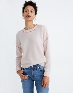 Contrast-Stitched Cashmere Sweatshirt