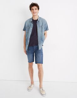 9" Denim Shorts in Crestwood Wash