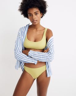 Madewell Second Wave Ribbed Pullover Bikini Top