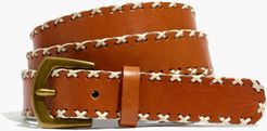 Whipstitch Leather Belt