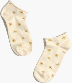 French Daisies Anklet Socks