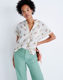 Bower Popover Shirt in Marseille Daisies