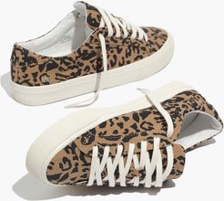 Sidewalk Low-Top Sneakers in Leopard Print Recycled Canvas