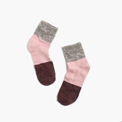 Marled Colorblock Ankle Socks
