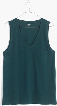 Whisper Cotton V-Neck Pocket Tank