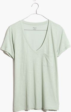 Whisper Cotton V-Neck Pocket Tee