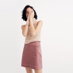 Velveteen Uptown Zip Skirt