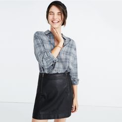 Leather Uptown Zip Skirt