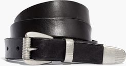 Leather Three-Piece Belt