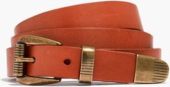 Leather Three-Piece Belt