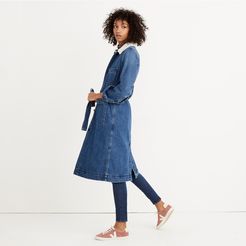 Denim Duster Coat: Sherpa Edition