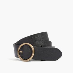 Suede Circle Buckle Belt